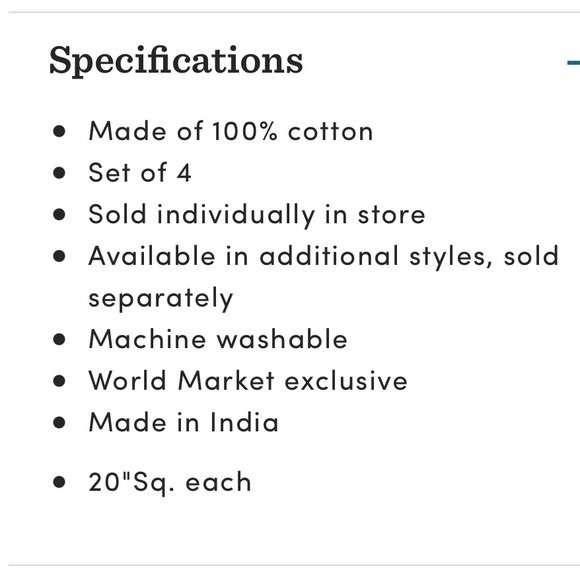 World Market Haveli Napkin - Picture 8 of 8